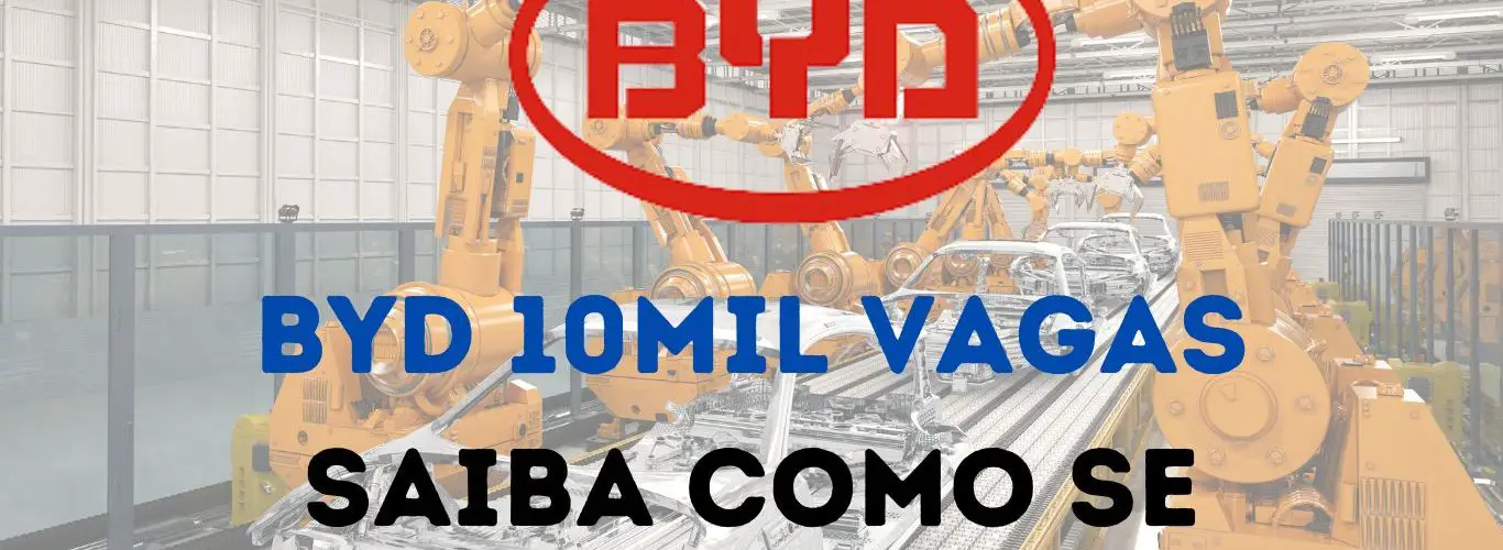 Fábrica da BYD em Camaçari com trabalhadores locais se preparando para operar a linha de produção de veículos elétricos.