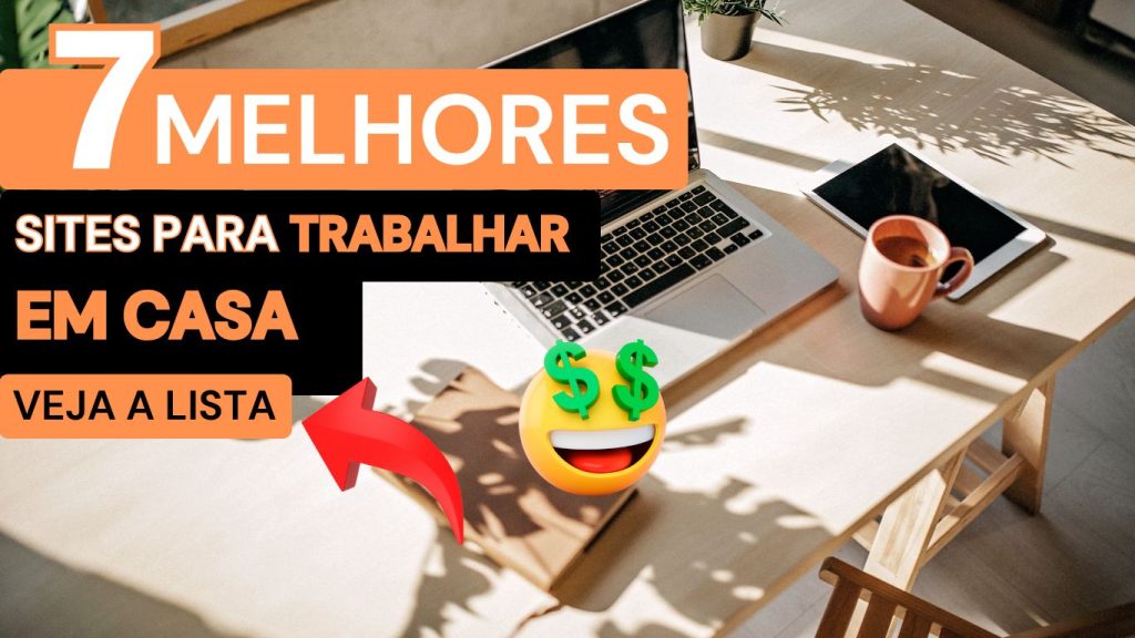 Freelancer trabalhando em casa com laptop em uma mesa organizada.