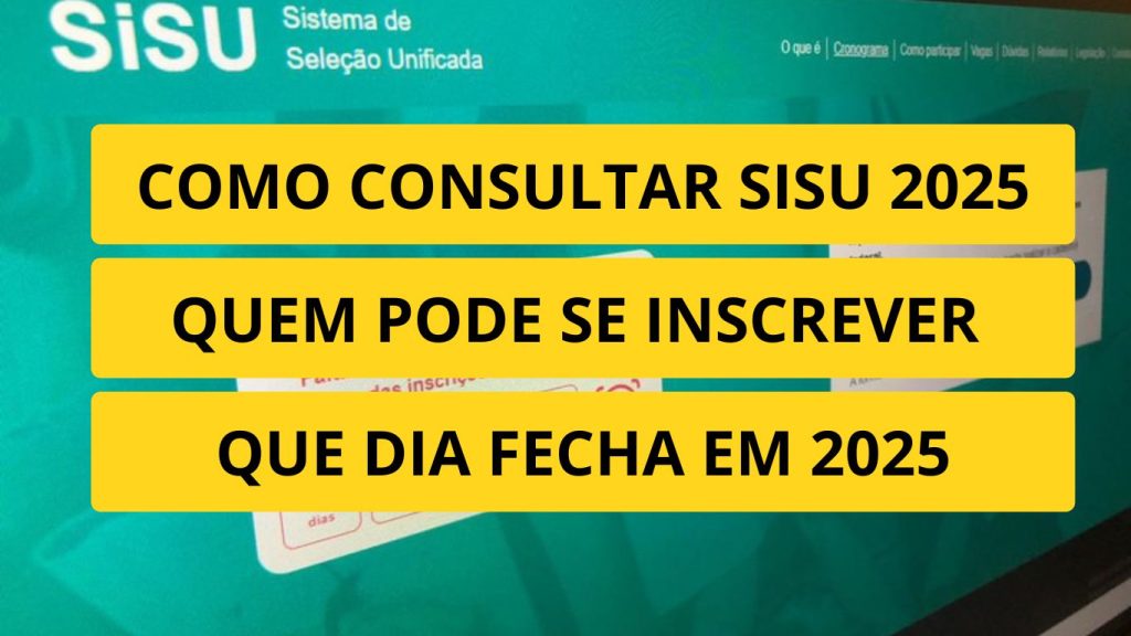 Página oficial do SISU 2025 para consulta vagas sisu e inscrição